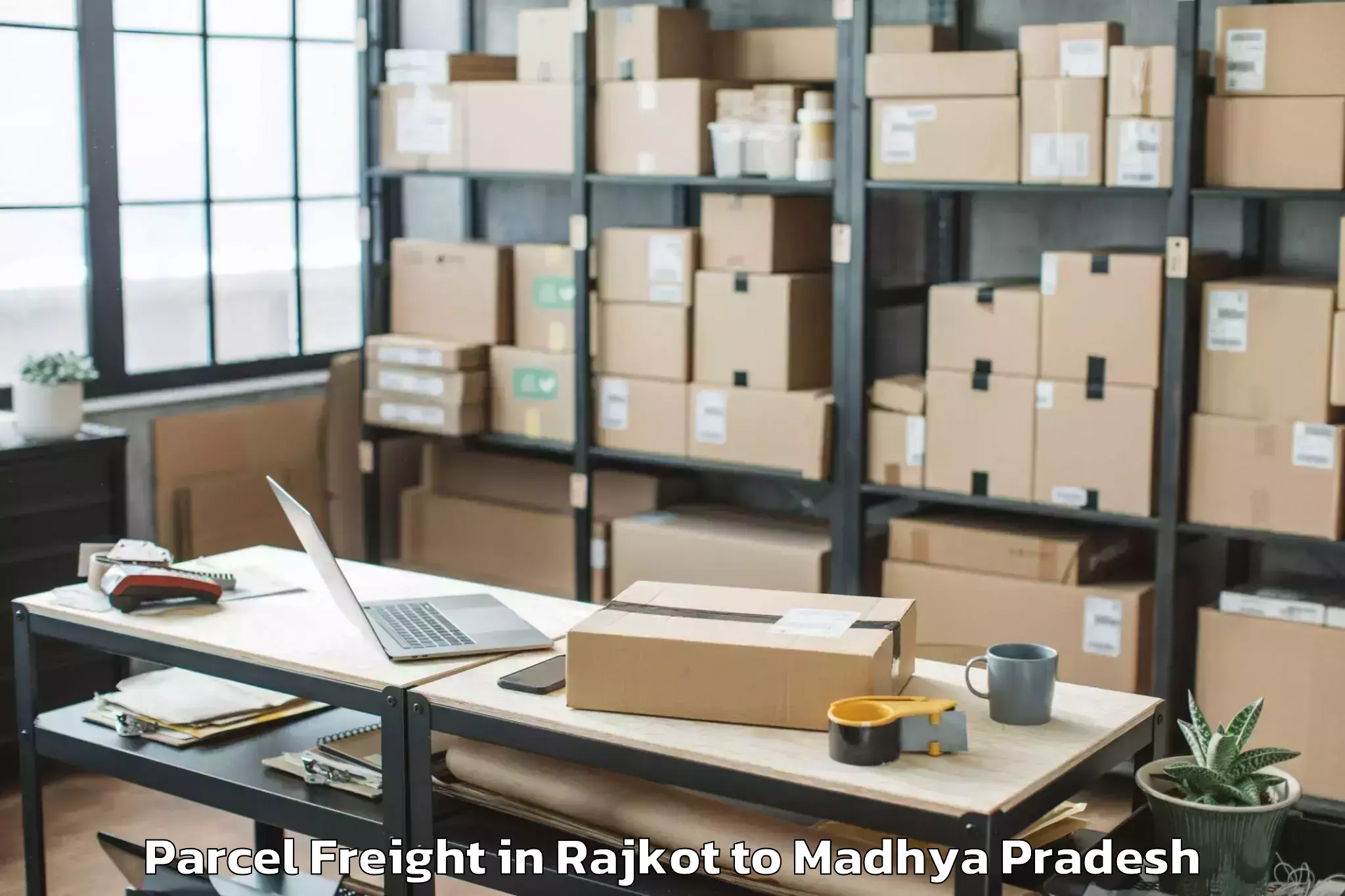 Efficient Rajkot to Bhopal Parcel Freight